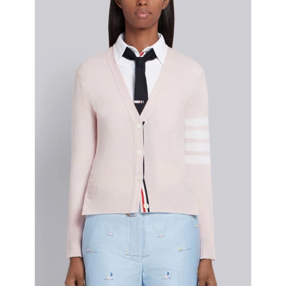 Thom Browne Pink Cashmere Cardigan, size 42 (fits like a fitted size Small). - Picture 15 of 15